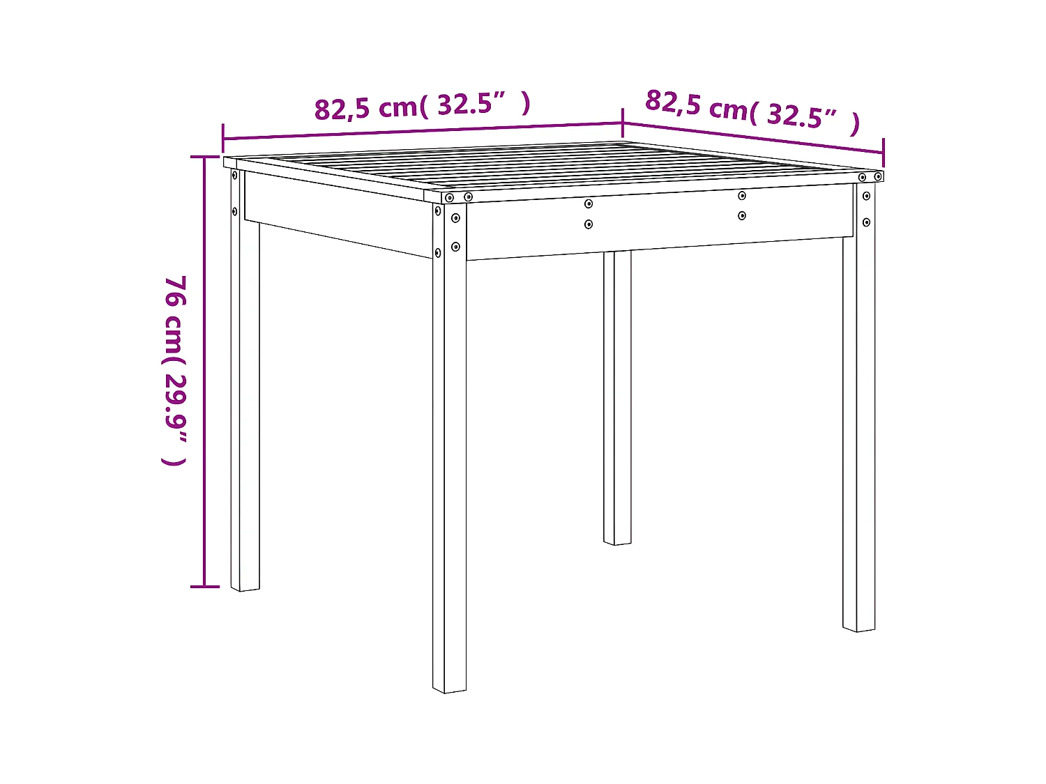Ensemble à manger de jardin 5pcs marron miel bois pin massif