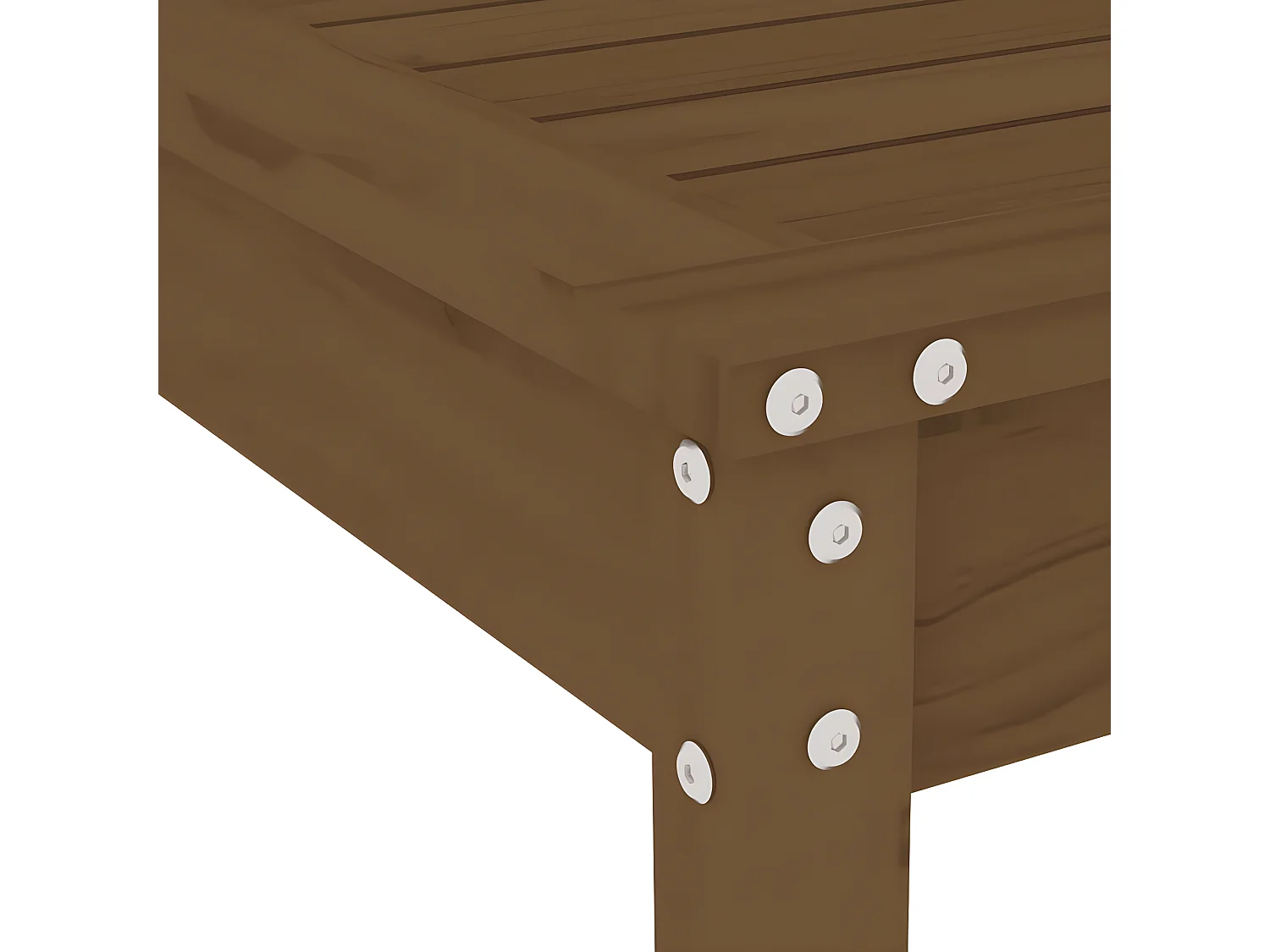 Ensemble à manger de jardin 5pcs marron miel bois pin massif