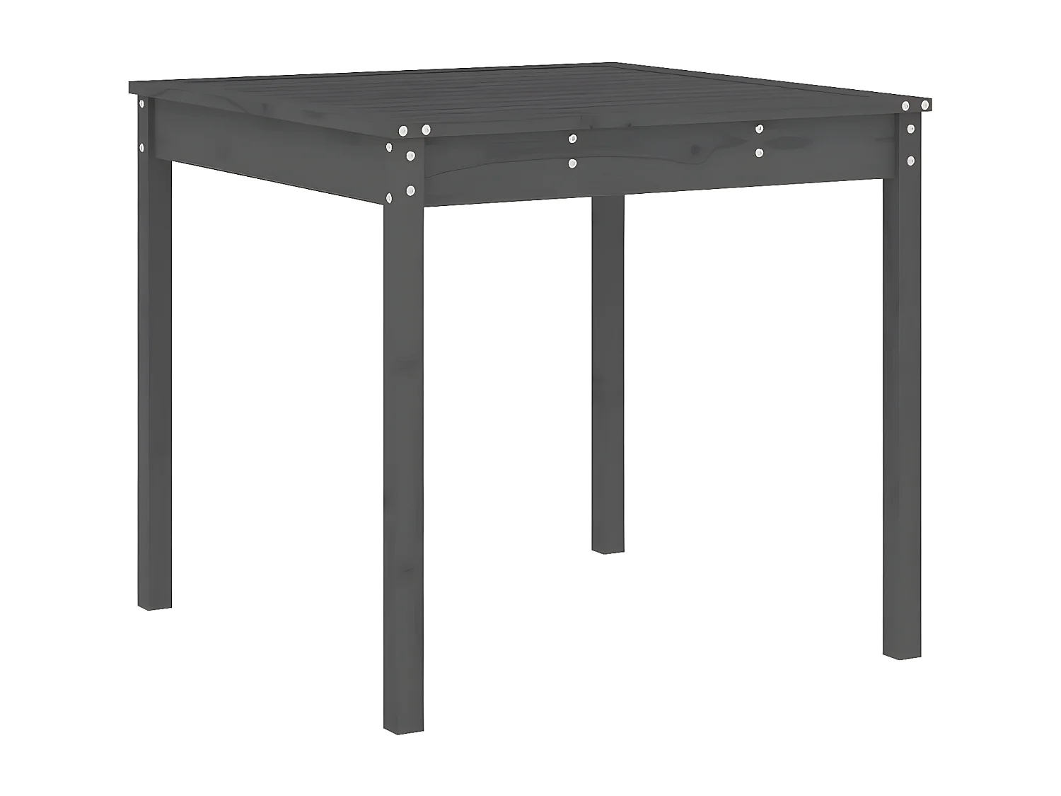 Ensemble à manger de jardin 5pcs gris bois massif de pin