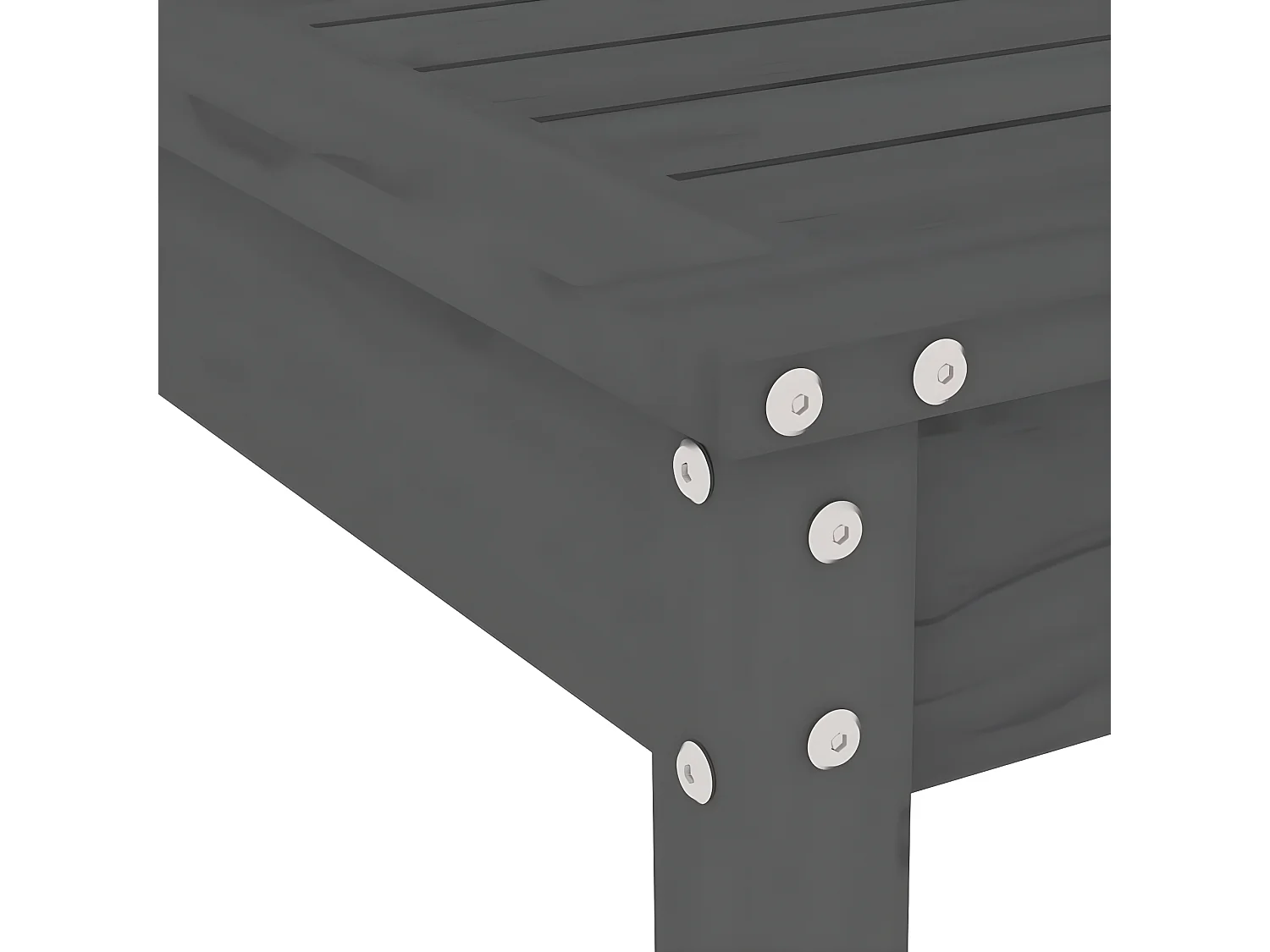 Ensemble à manger de jardin 5pcs gris bois massif de pin