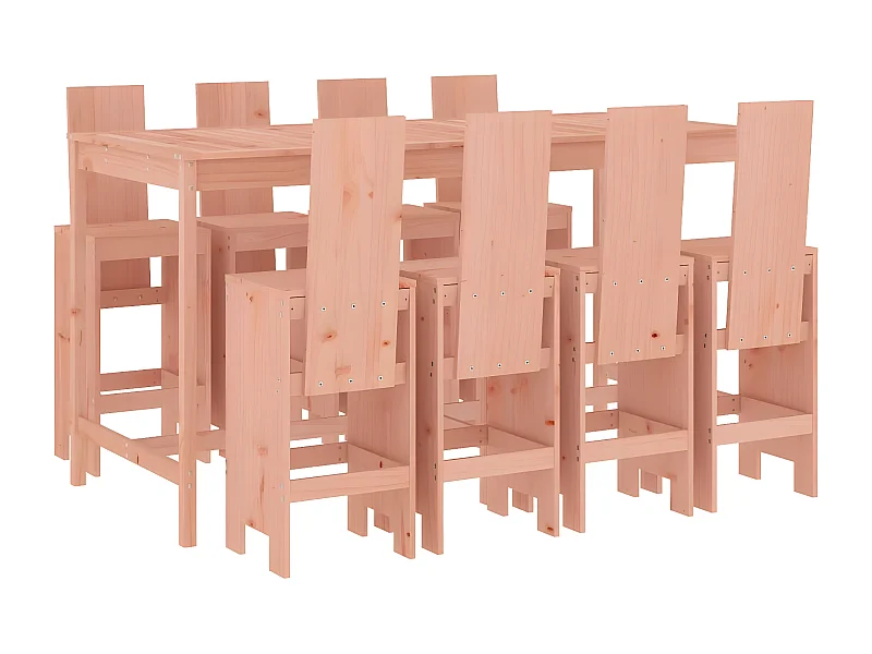 Ensemble de bar de jardin 9 pcs bois massif douglas
