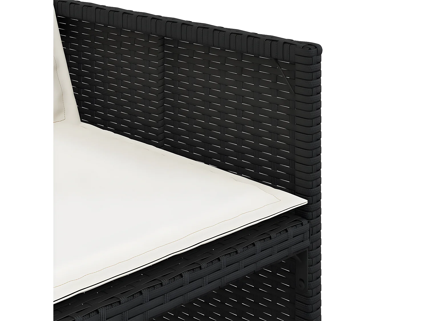 Ensemble à manger de jardin 17 pcs coussins noir résine tressée