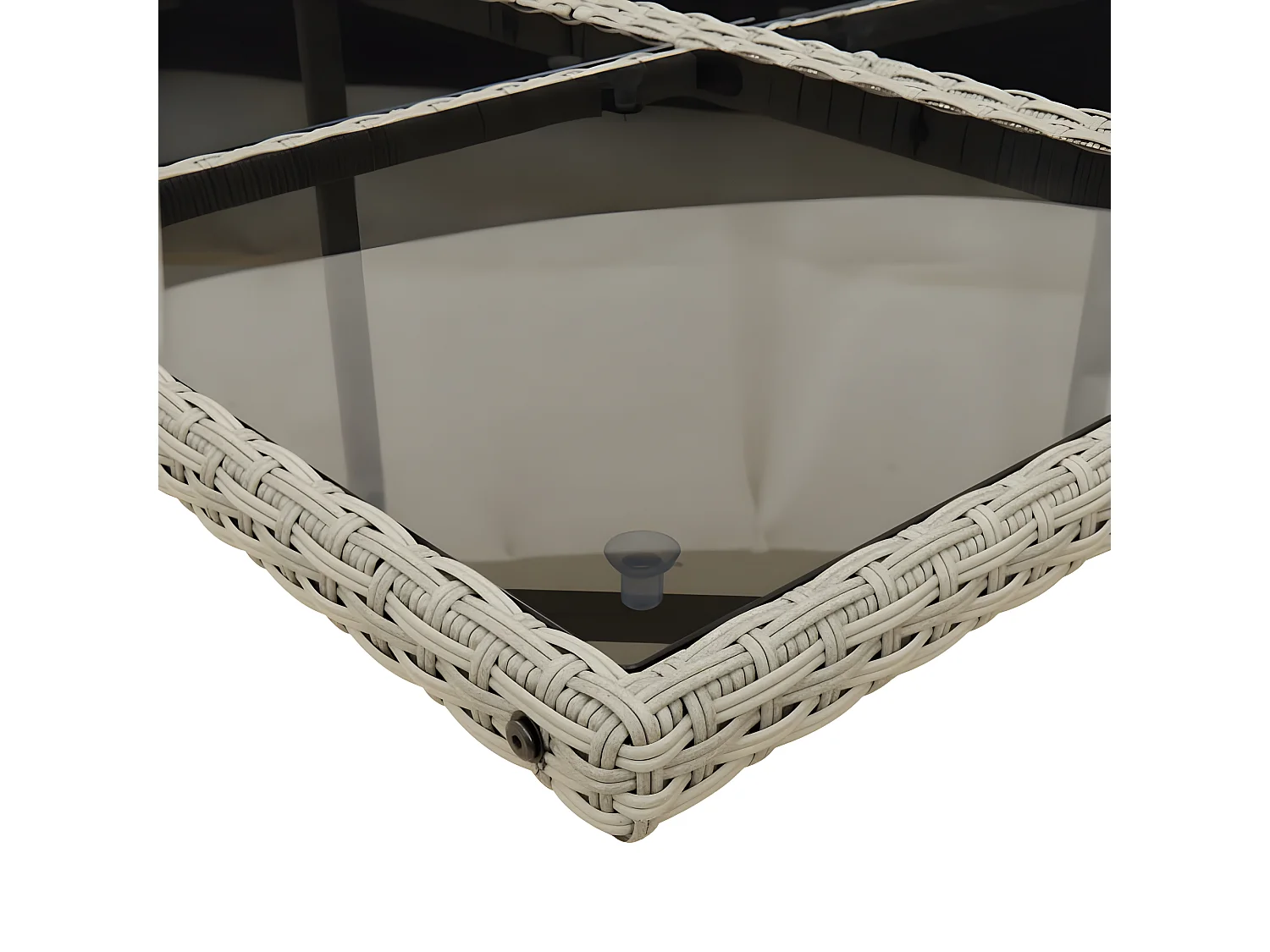 Ensemble à manger de jardin et coussins 9 pcs gris clair rotin