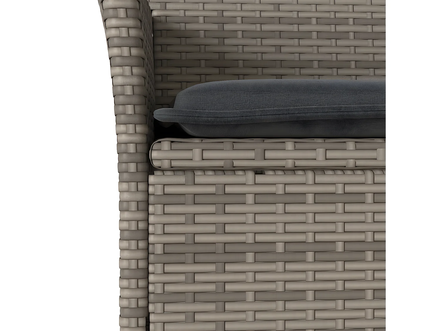 Ensemble à manger de jardin et coussins 9 pcs gris rotin verre