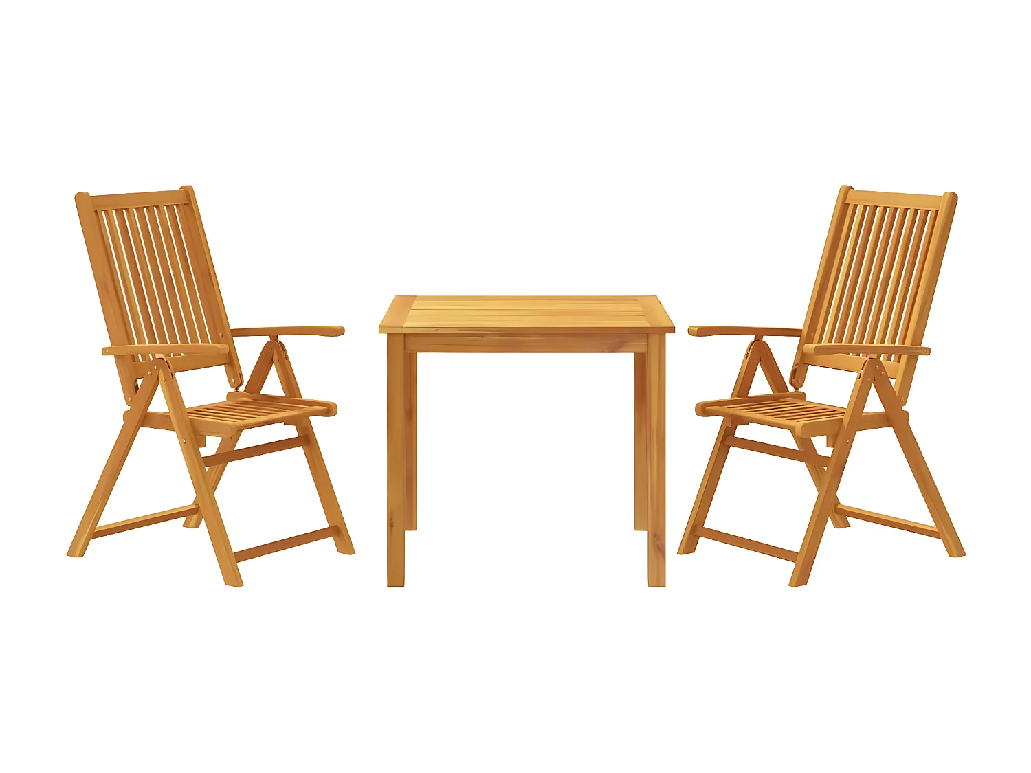 Ensemble à manger de jardin 3 pcs Bois d'acacia solide