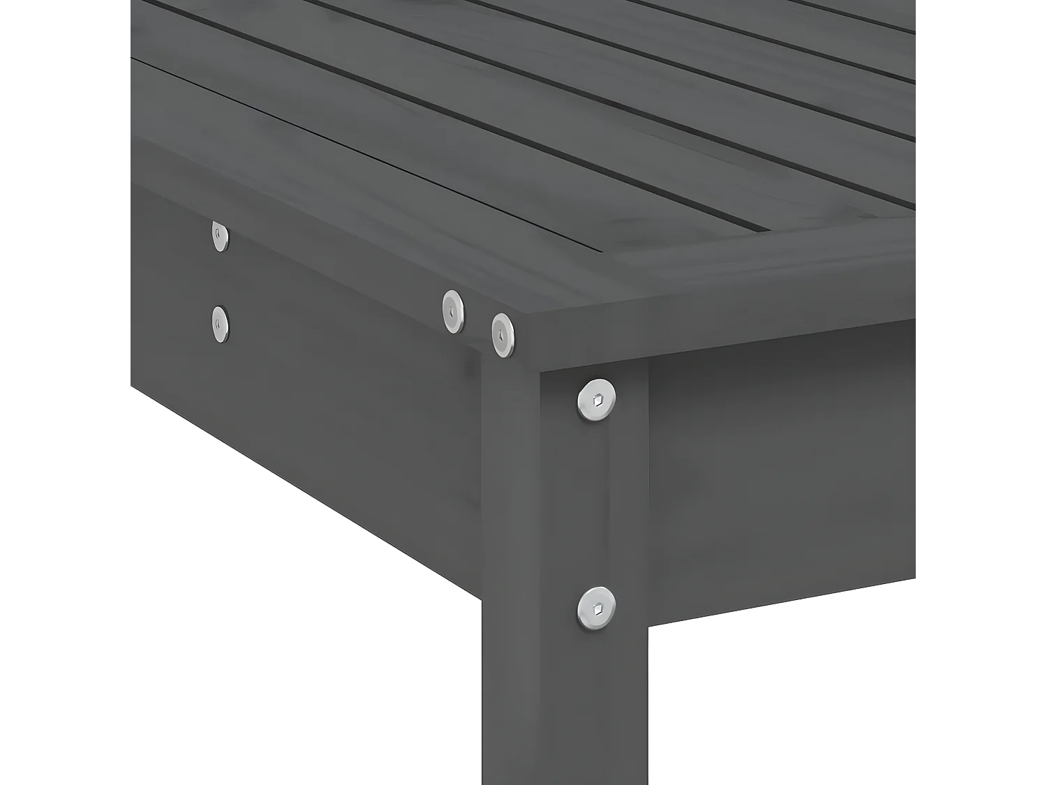 Ensemble de bar de jardin 7 pcs gris bois de pin massif