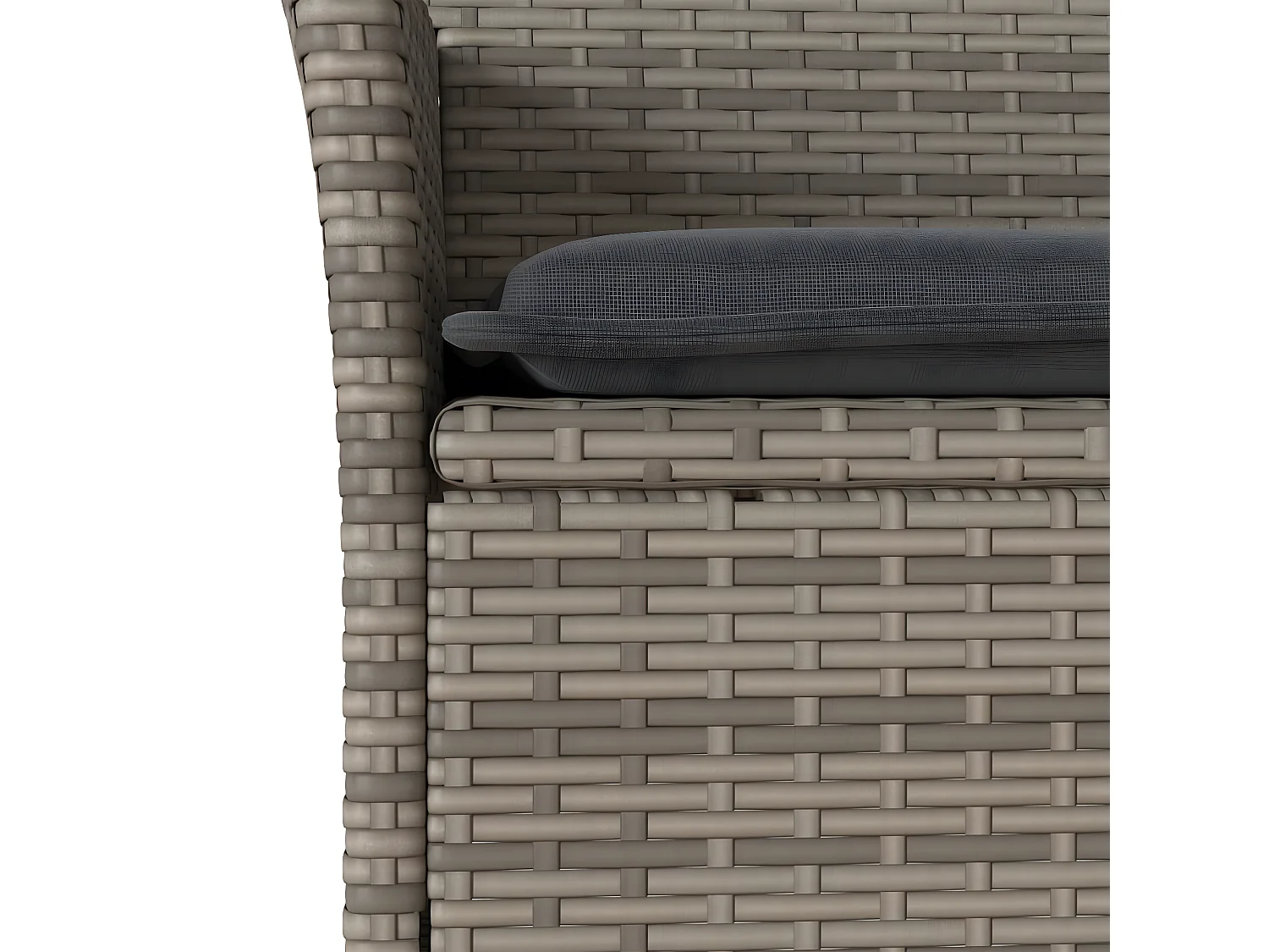 Ensemble à manger de jardin et coussins 3 pcs gris rotin acacia