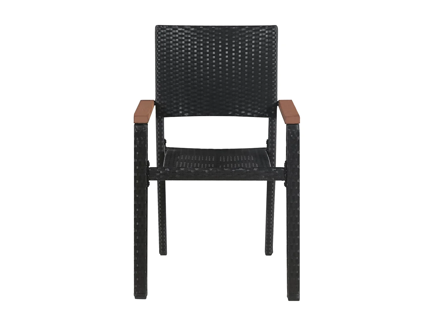 Ensemble de salle à manger de jardin 5 pcs Noir 27