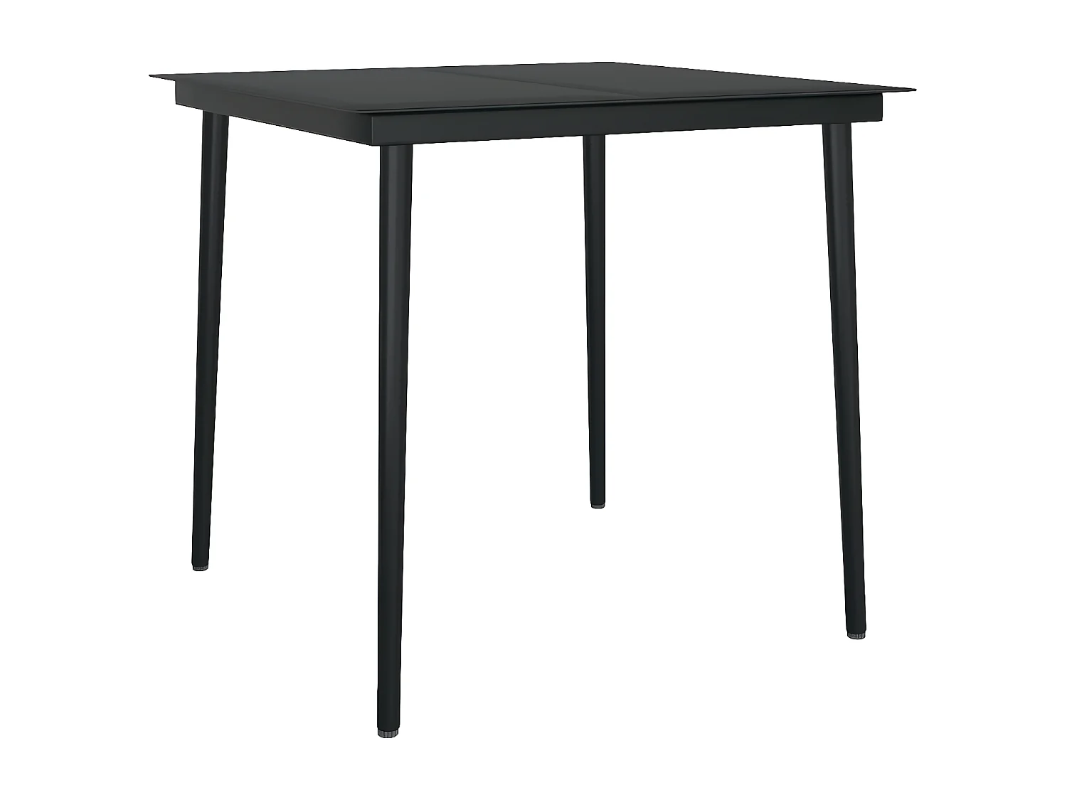 Ensemble de salle à manger de jardin 5 pcs Noir 27