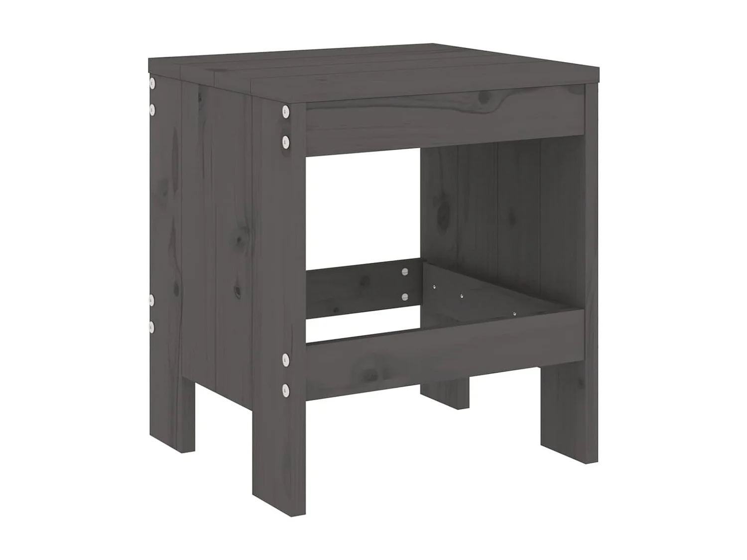 Ensemble à manger de jardin 5pcs gris bois massif de pin