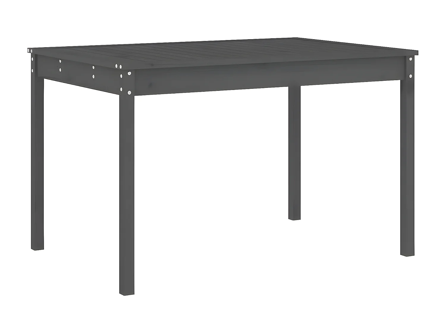 Ensemble à manger de jardin 5pcs gris bois massif de pin