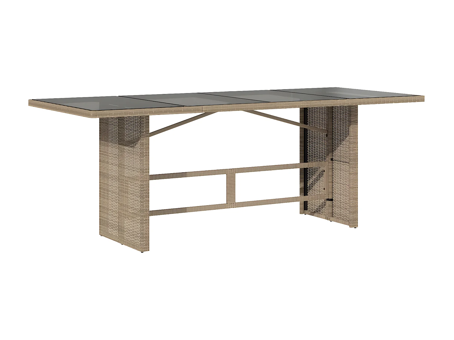 Ensemble à manger de jardin et coussins 9 pcs mélange beige