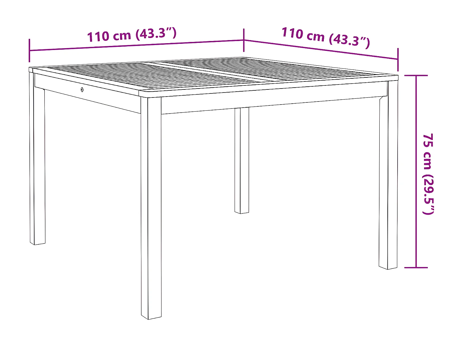 Ensemble à manger de jardin 5 pcs Bois d'acacia solide