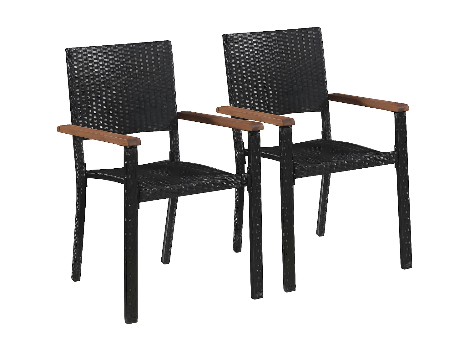 Ensemble de salle à manger de jardin 3 pcs Noir 57