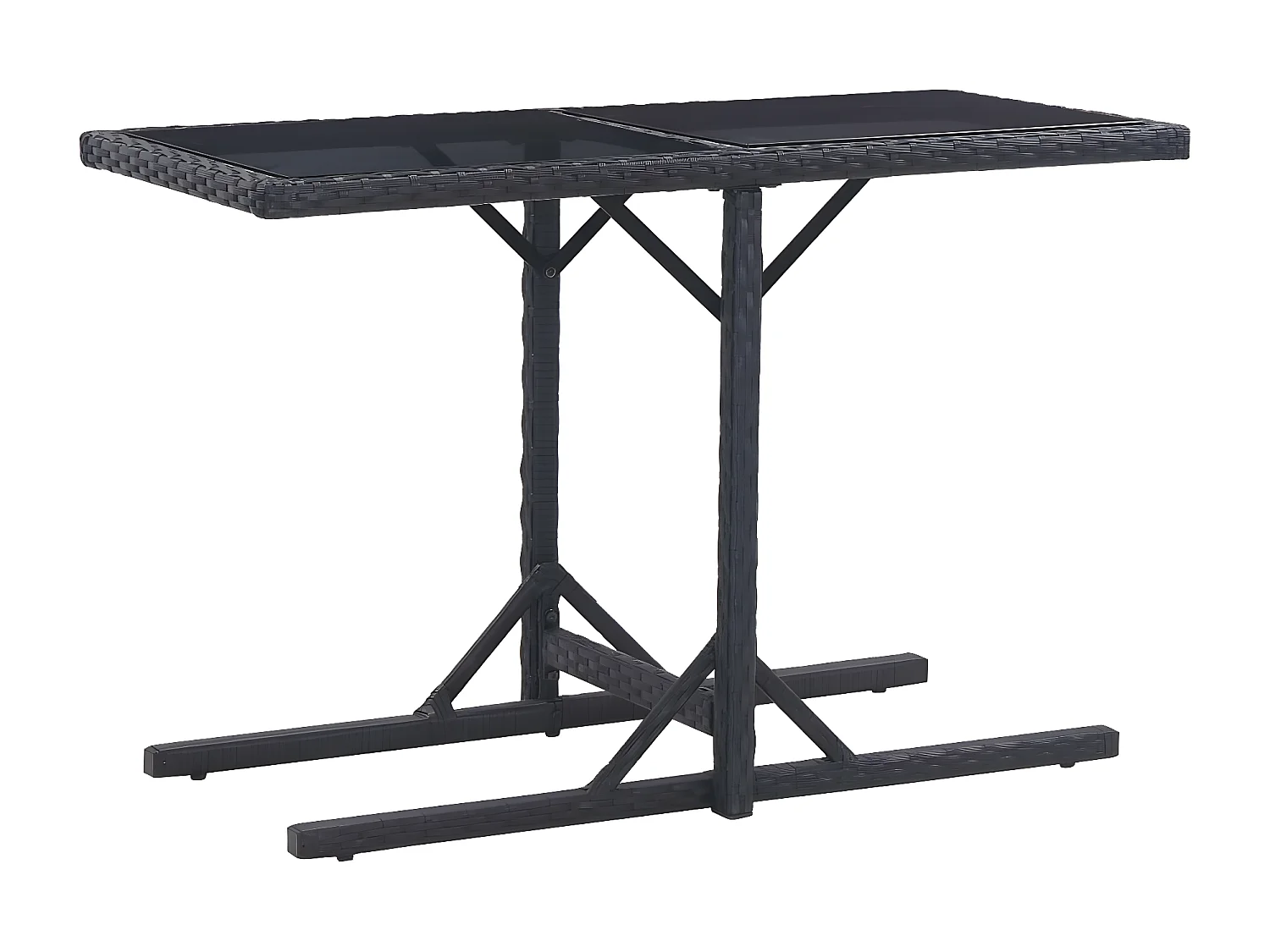 Ensemble de salle à manger de jardin 3 pcs Noir 57