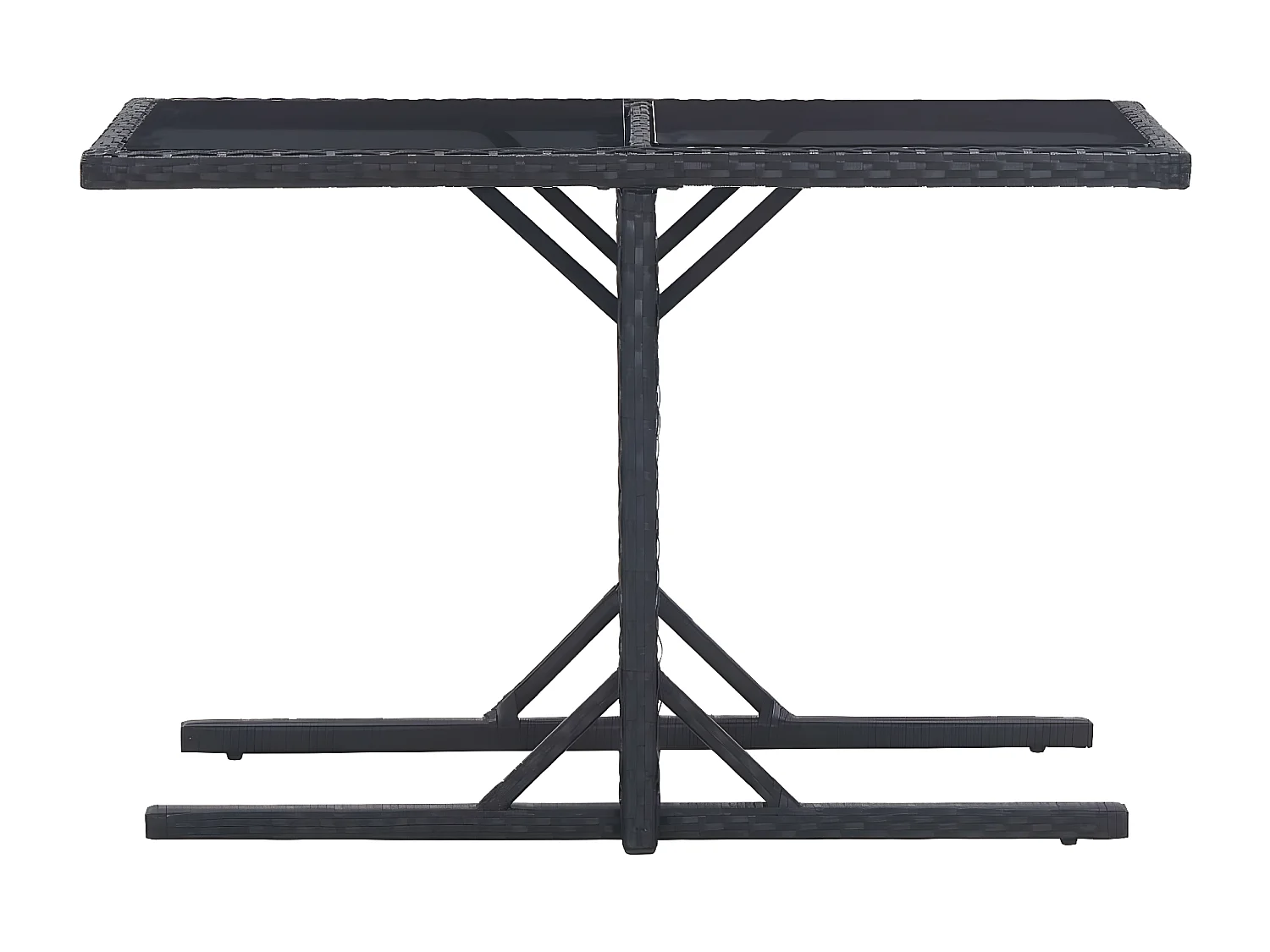 Ensemble de salle à manger de jardin 3 pcs Noir 57