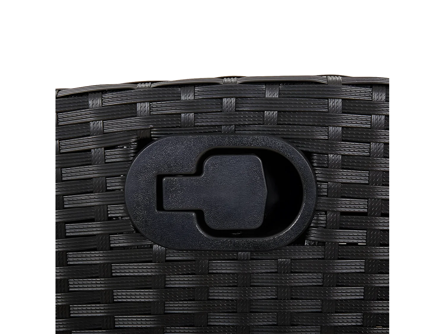 Ensemble à manger de jardin coussins 7pcs Noir Résine tressée