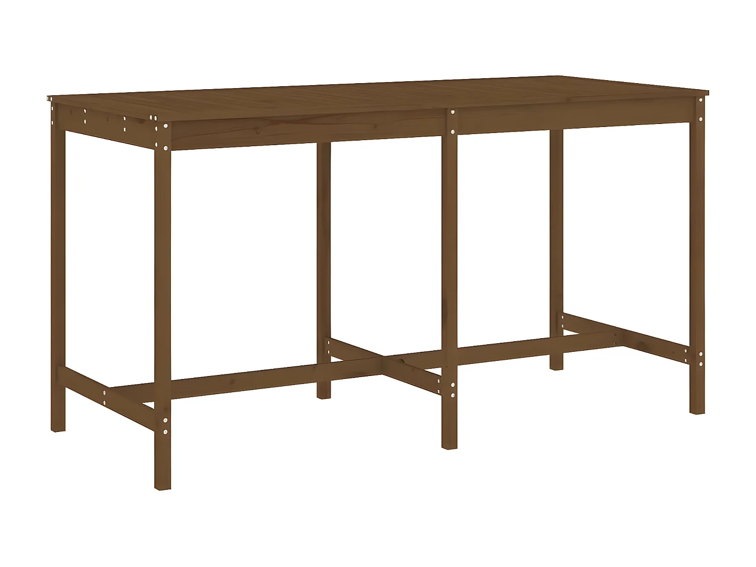 Ensemble de bar de jardin 9 pcs marron miel bois de pin massif