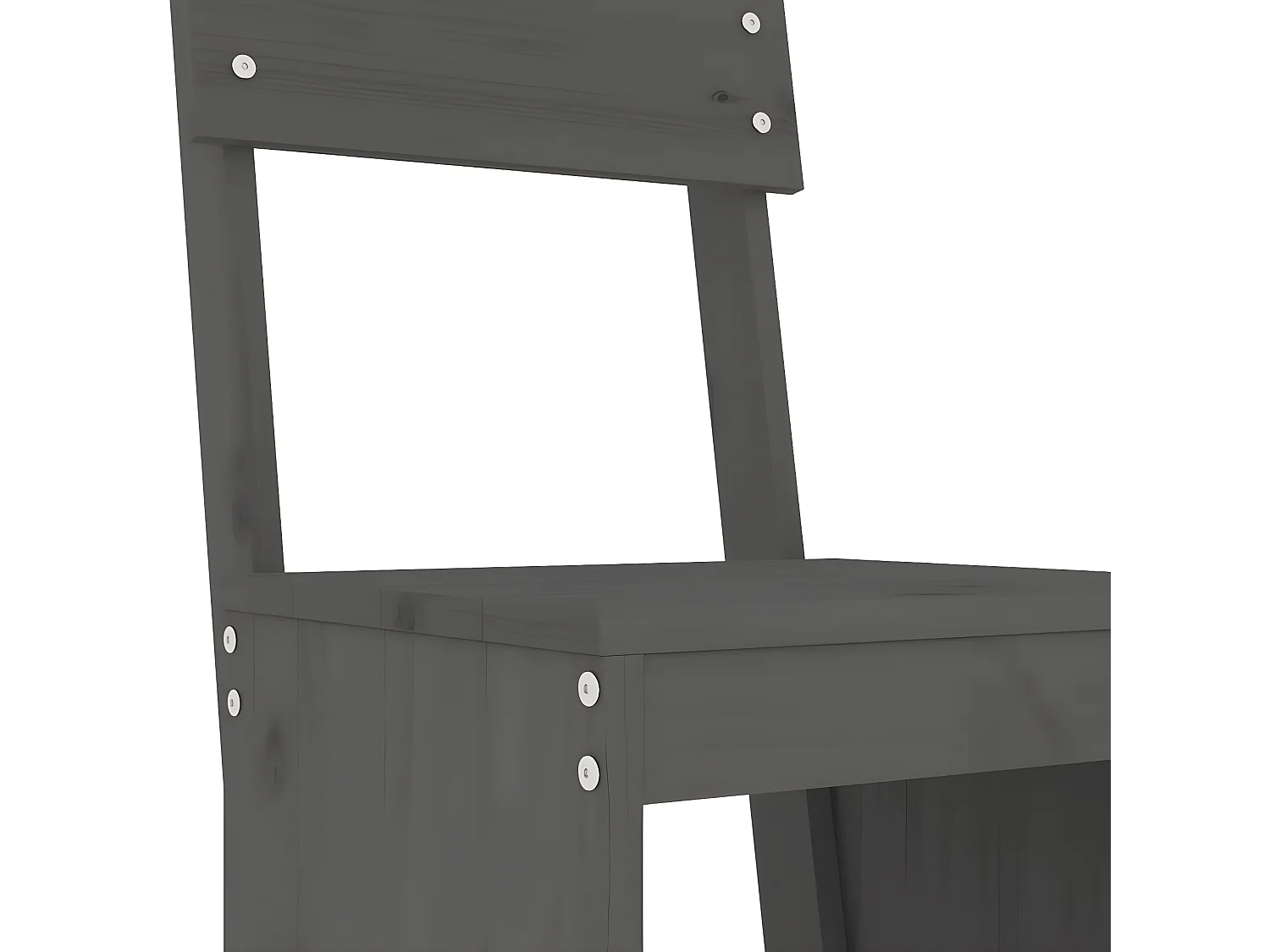 Ensemble de bar de jardin 7 pcs gris bois de pin massif