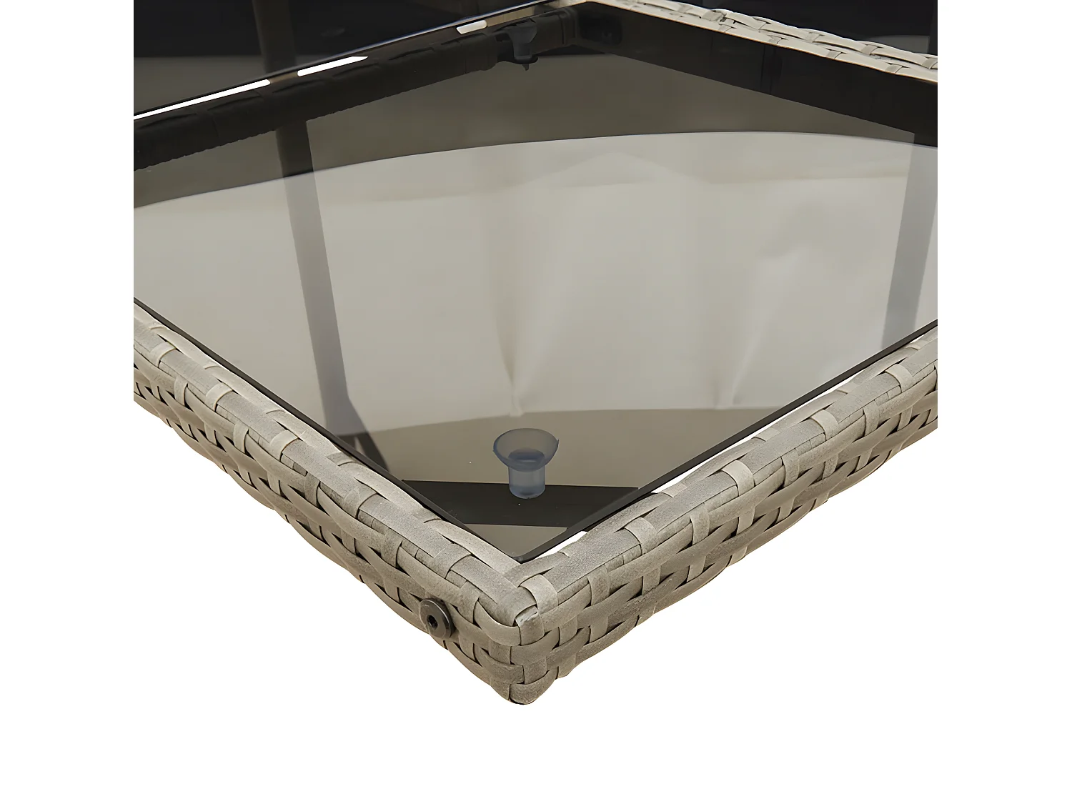 Ensemble à manger de jardin coussins 13 pcs gris résine tressée