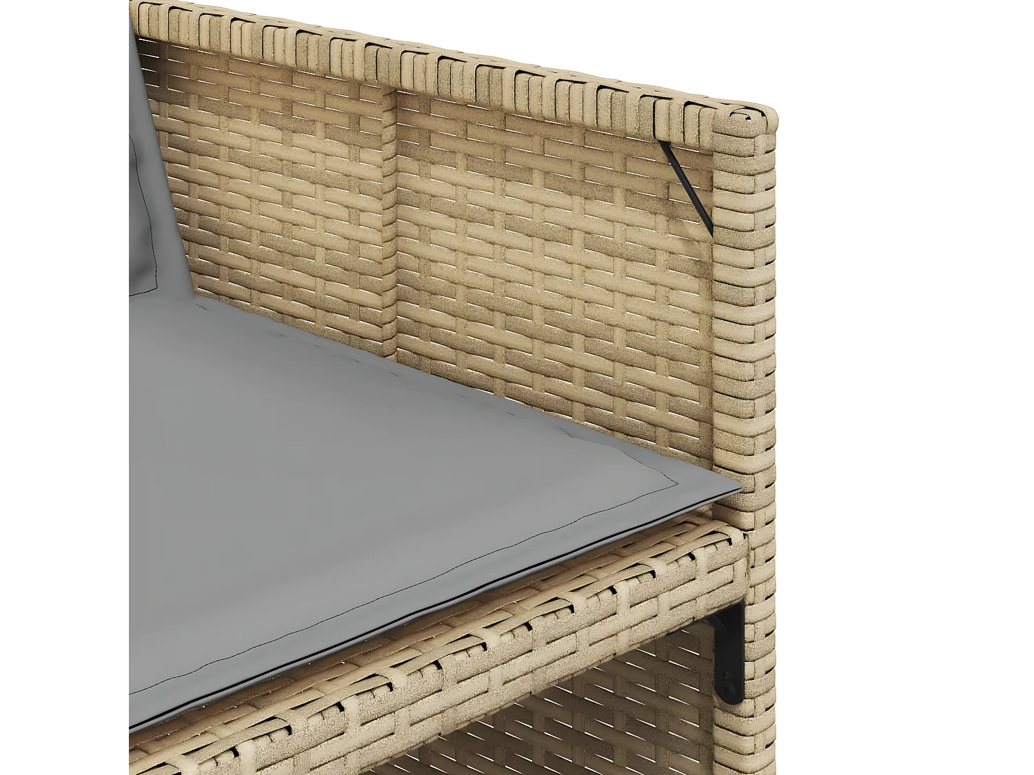 Ensemble à manger de jardin coussins 13 pcs mélange beige rotin