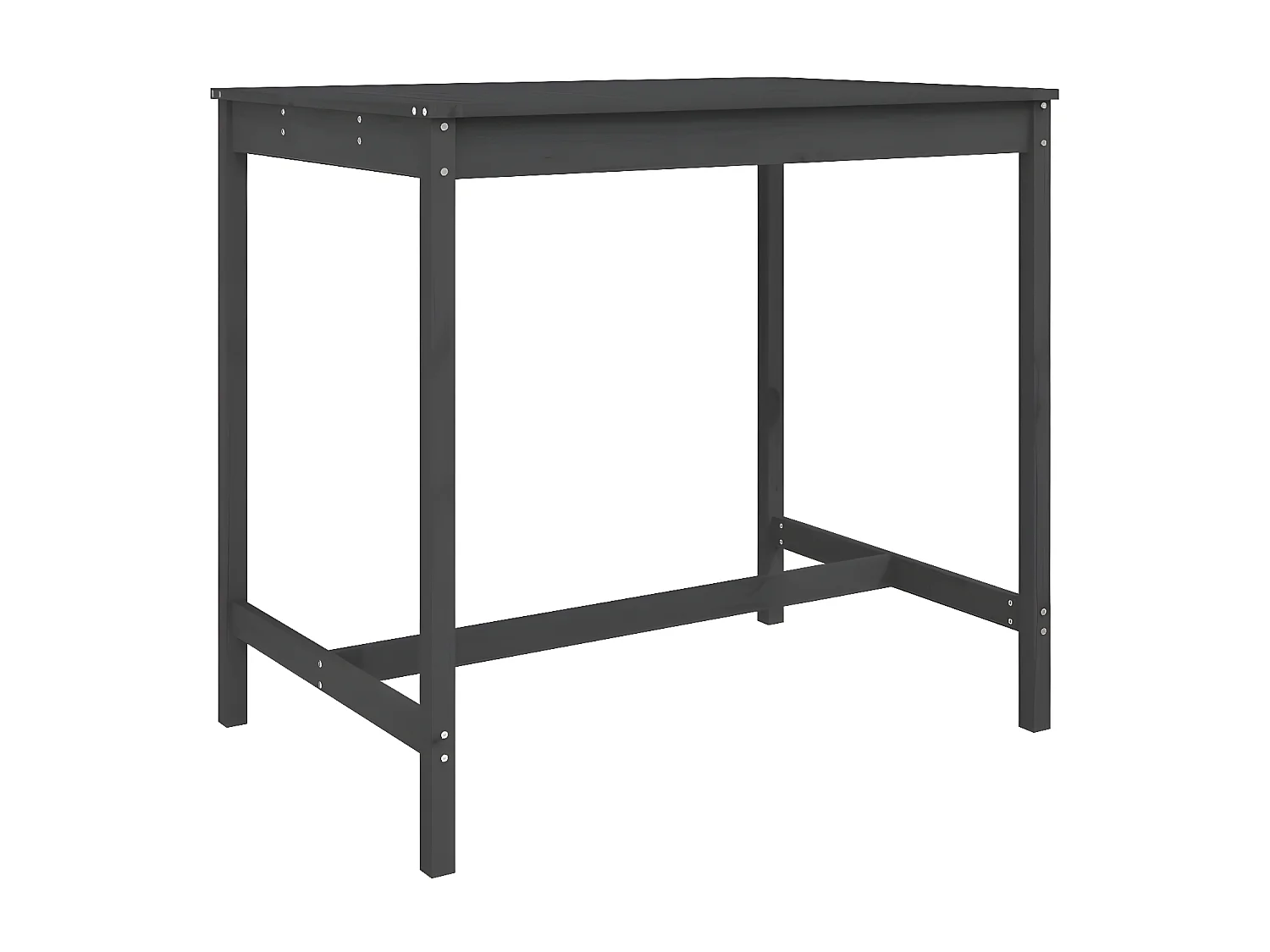 Ensemble de bar de jardin 5 pcs gris bois de pin massif