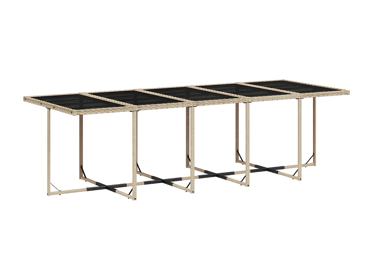 Ensemble à manger de jardin et coussins 15 pcs mélange beige