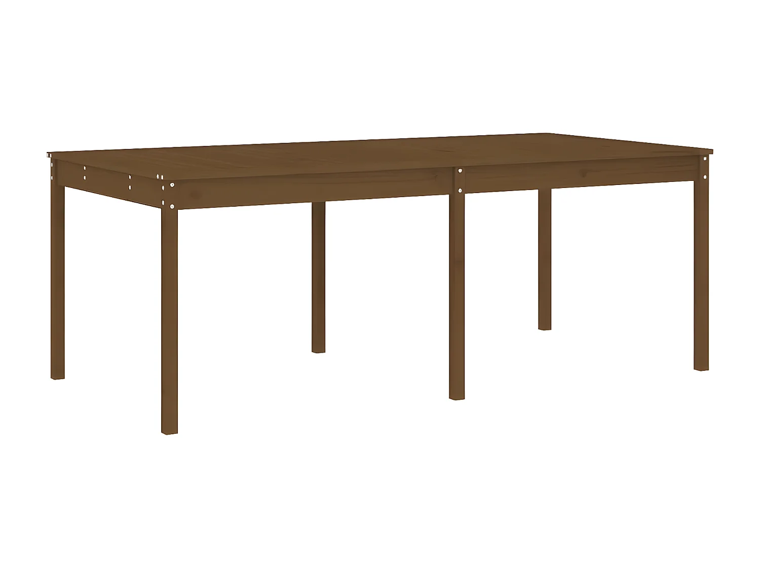 Ensemble à manger de jardin 17 pcs marron miel bois pin massif