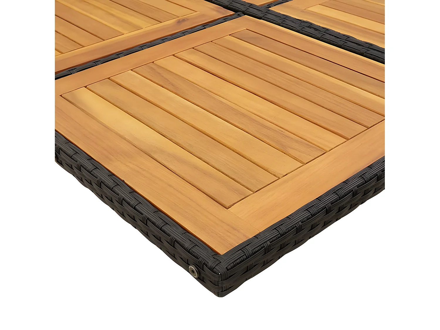 Ensemble à manger de jardin 15 pcs coussins noir résine tressée