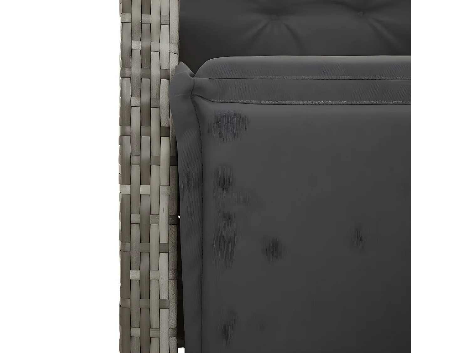 Ensemble à manger de jardin 5 pcs coussins gris résine tressée