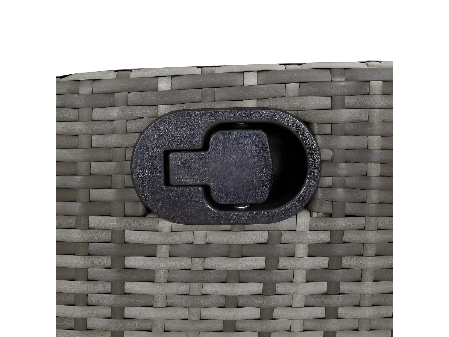 Ensemble à manger de jardin 5 pcs coussins gris résine tressée