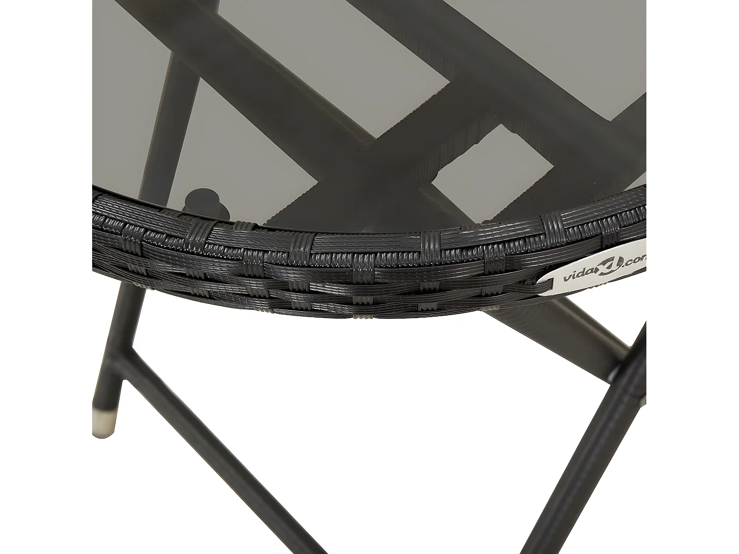 Ensemble de bistro avec coussins 3pcs noir résine tressée verre