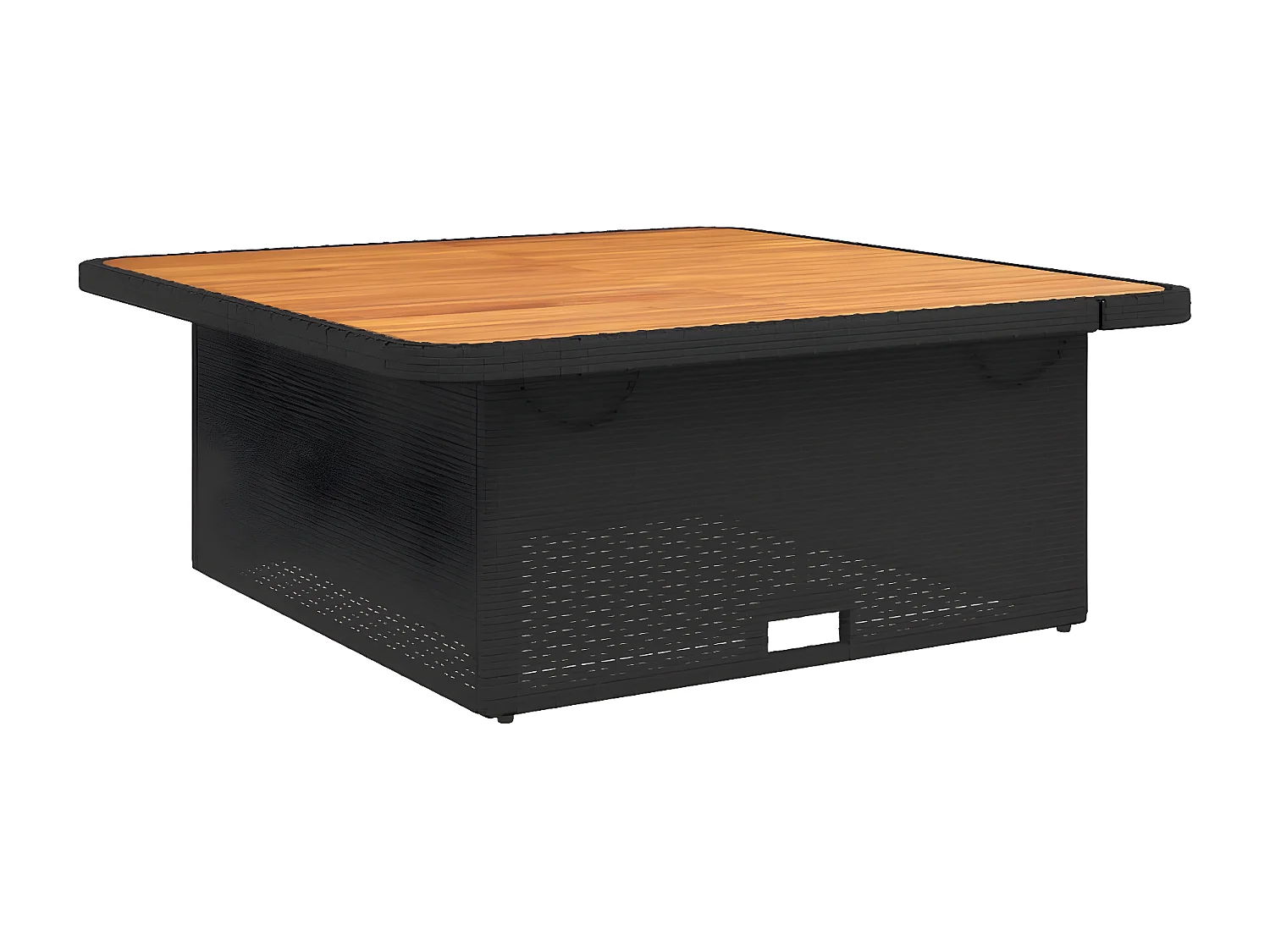 Ensemble à manger de jardin coussins 5pcs Noir Résine tressée