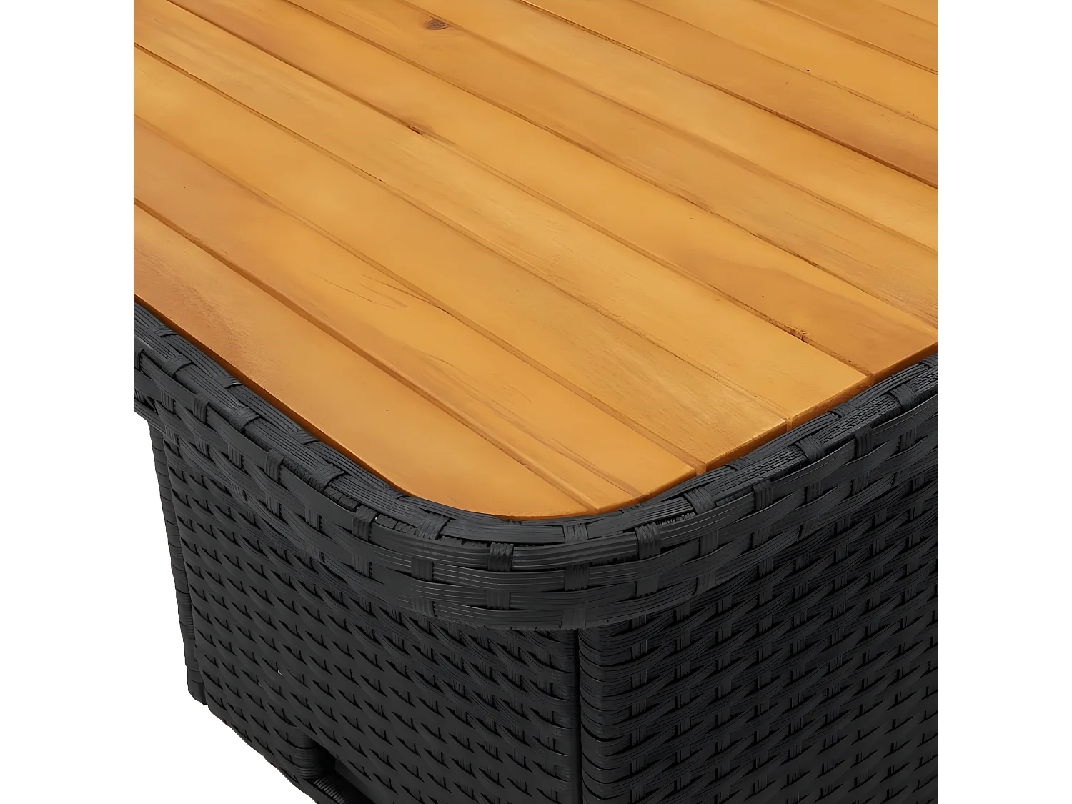 Ensemble à manger de jardin coussins 5pcs Noir Résine tressée