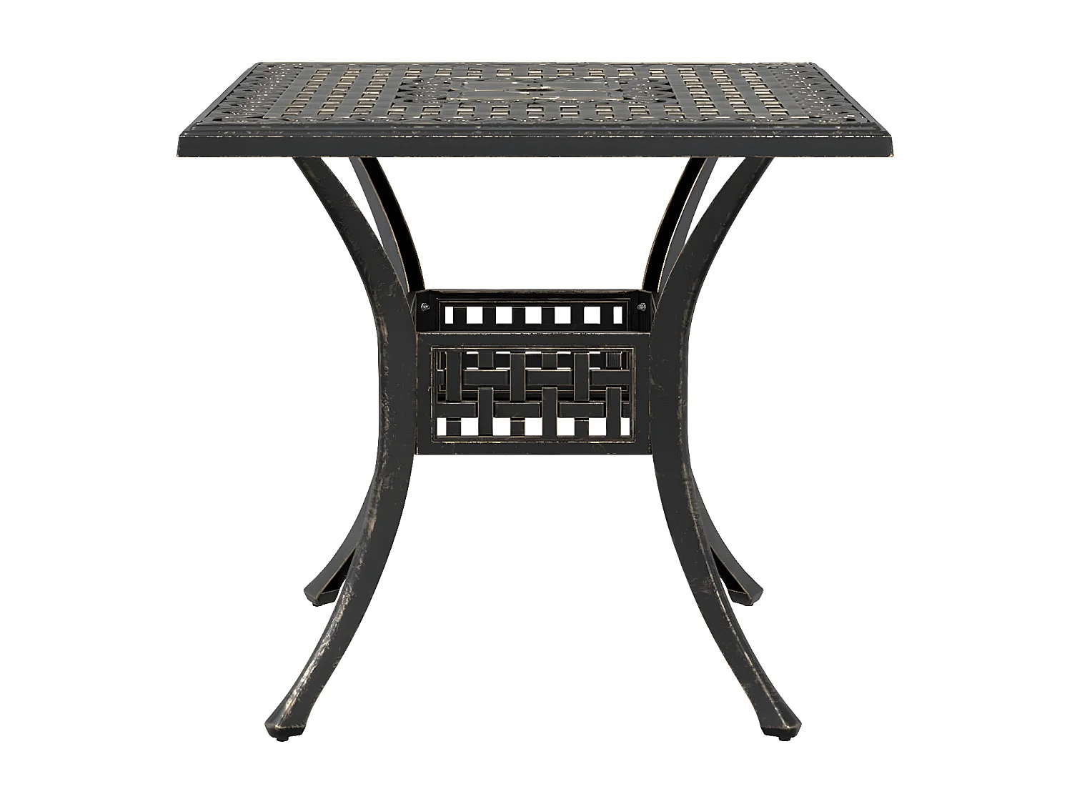 Ensemble de bistrot 3 pcs bronze aluminium coulé