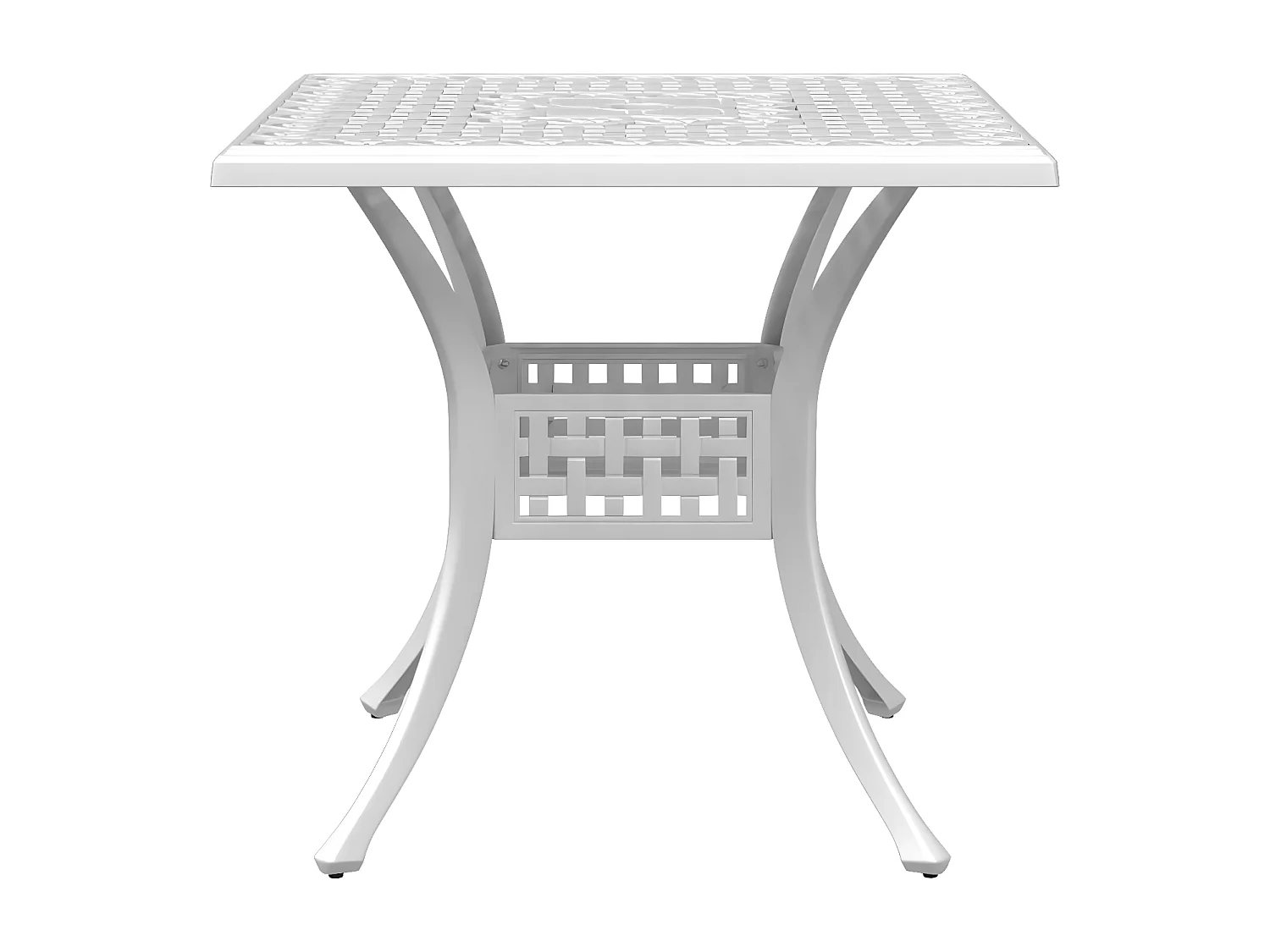 Ensemble de bistro 3 pcs blanc aluminium coulé