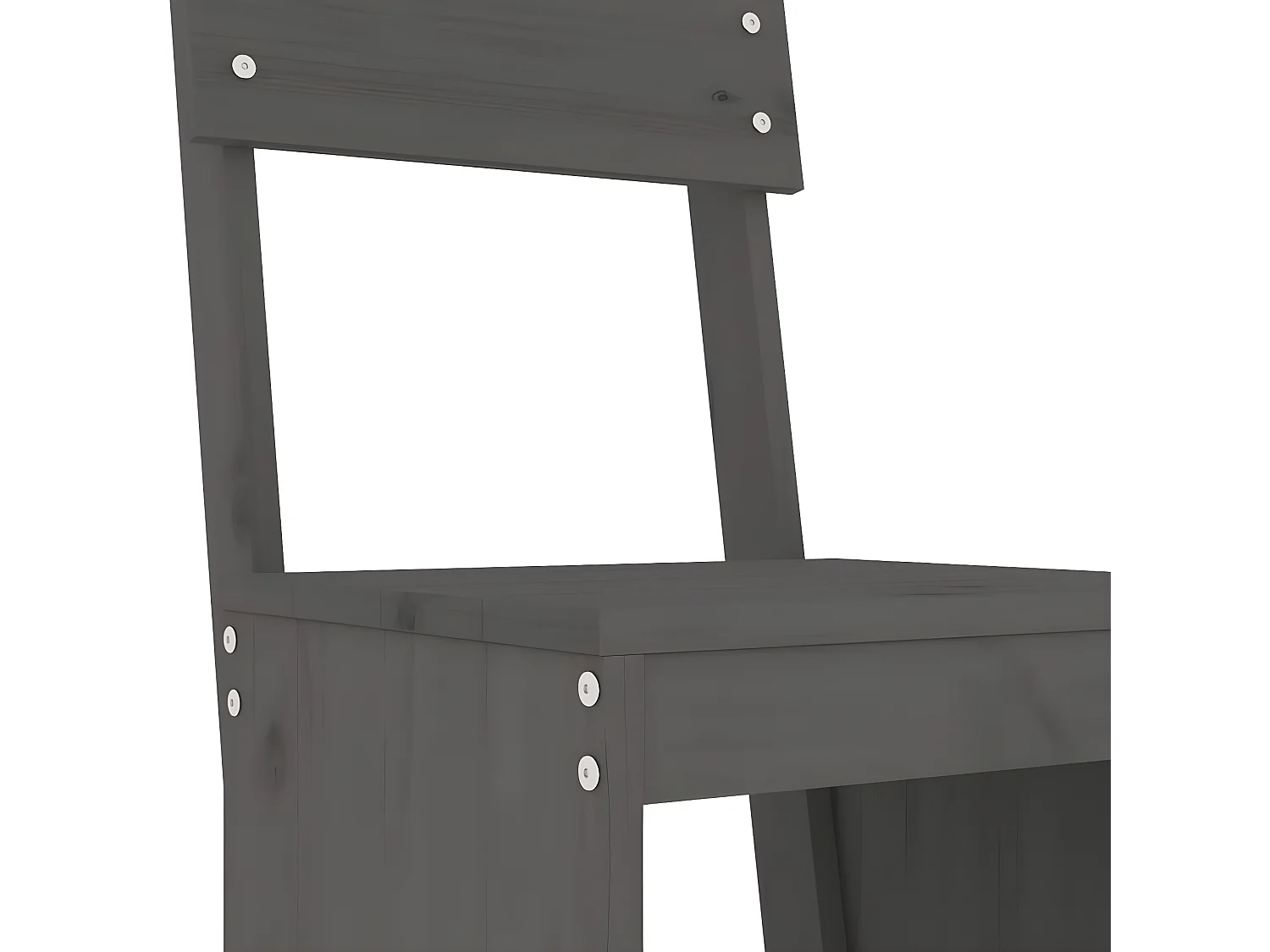 Ensemble de bar de jardin 5 pcs gris bois de pin massif