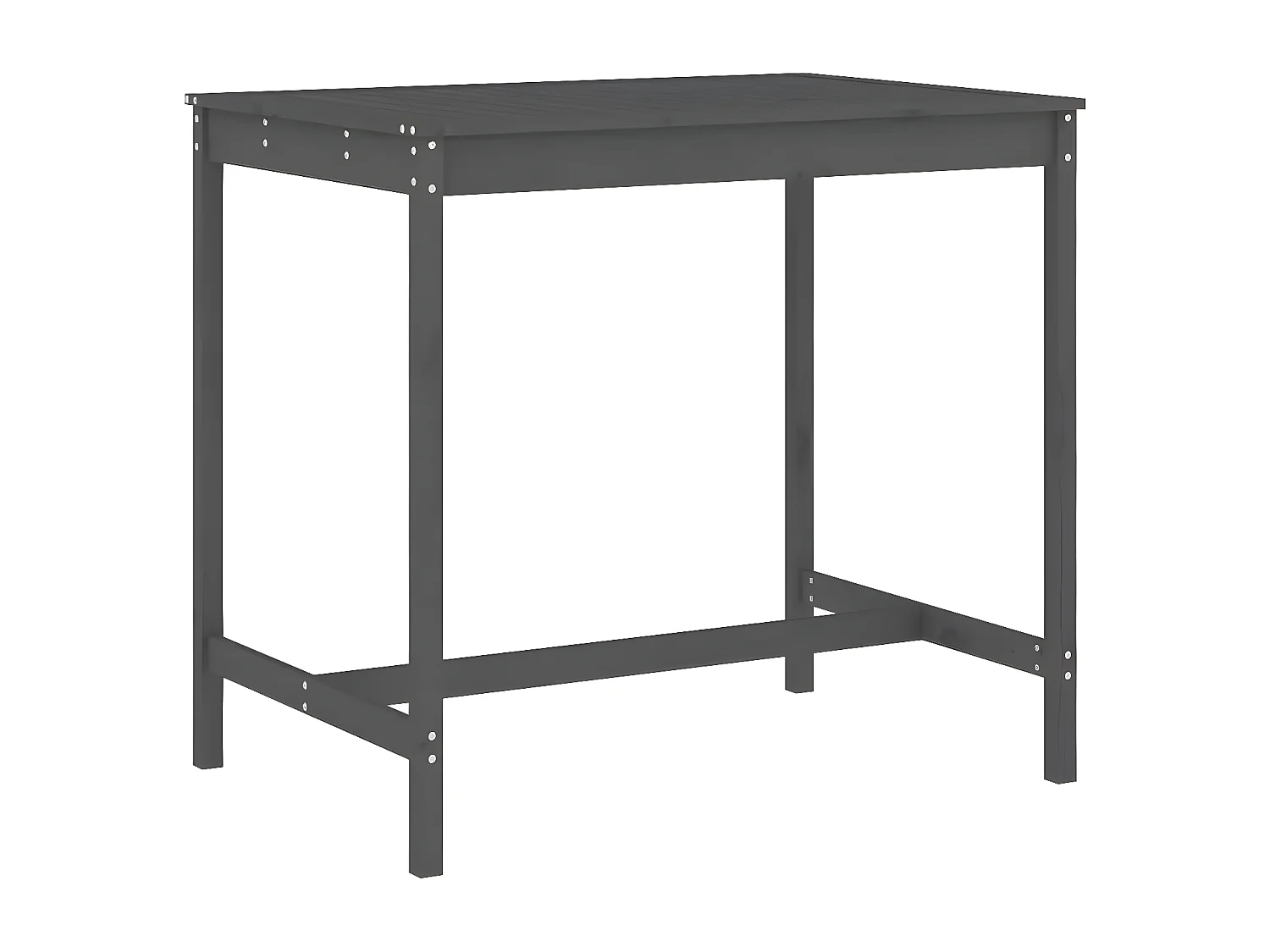 Ensemble de bar de jardin 5 pcs gris bois de pin massif