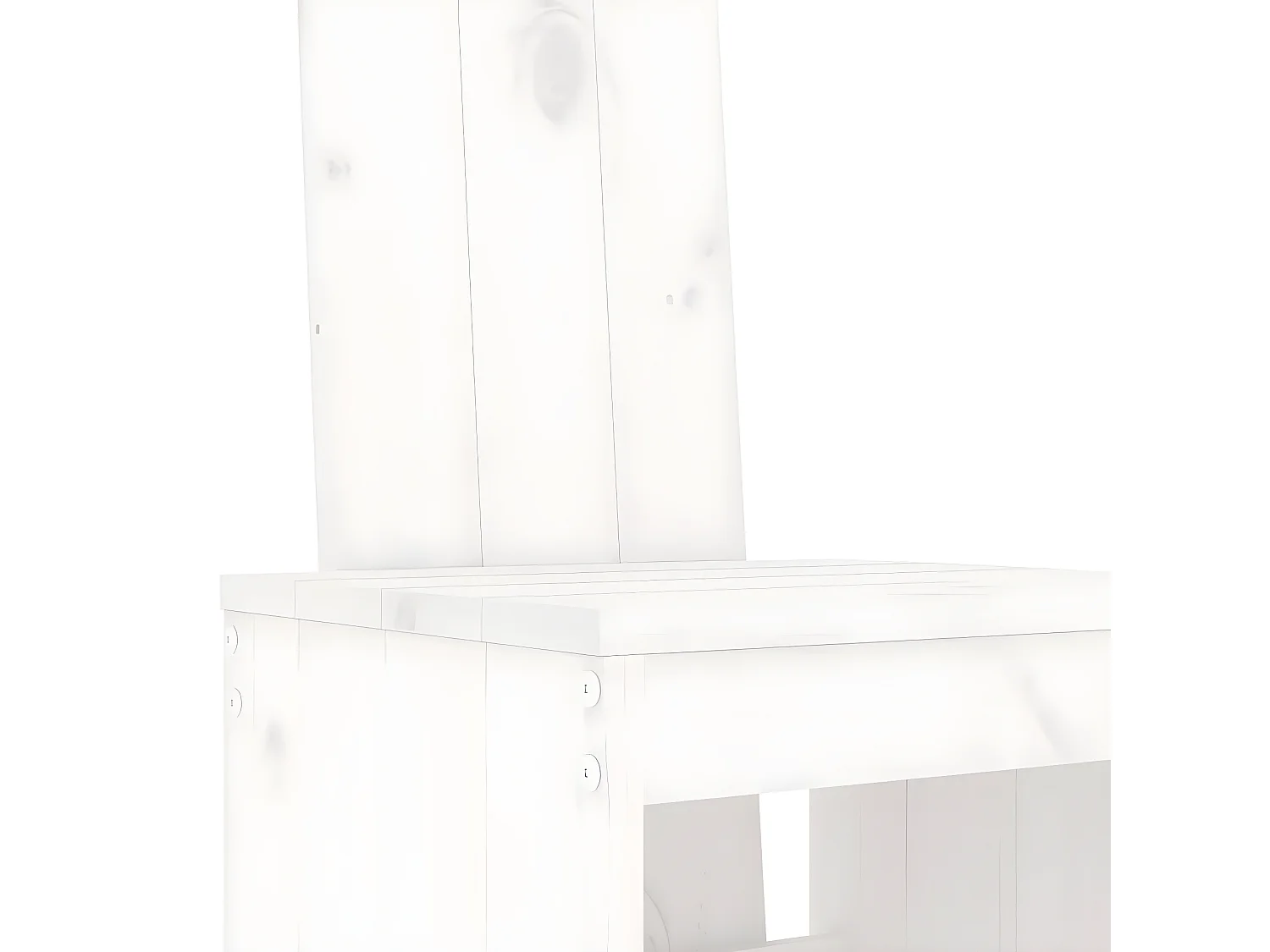 Ensemble de bar de jardin 9 pcs blanc bois de pin massif