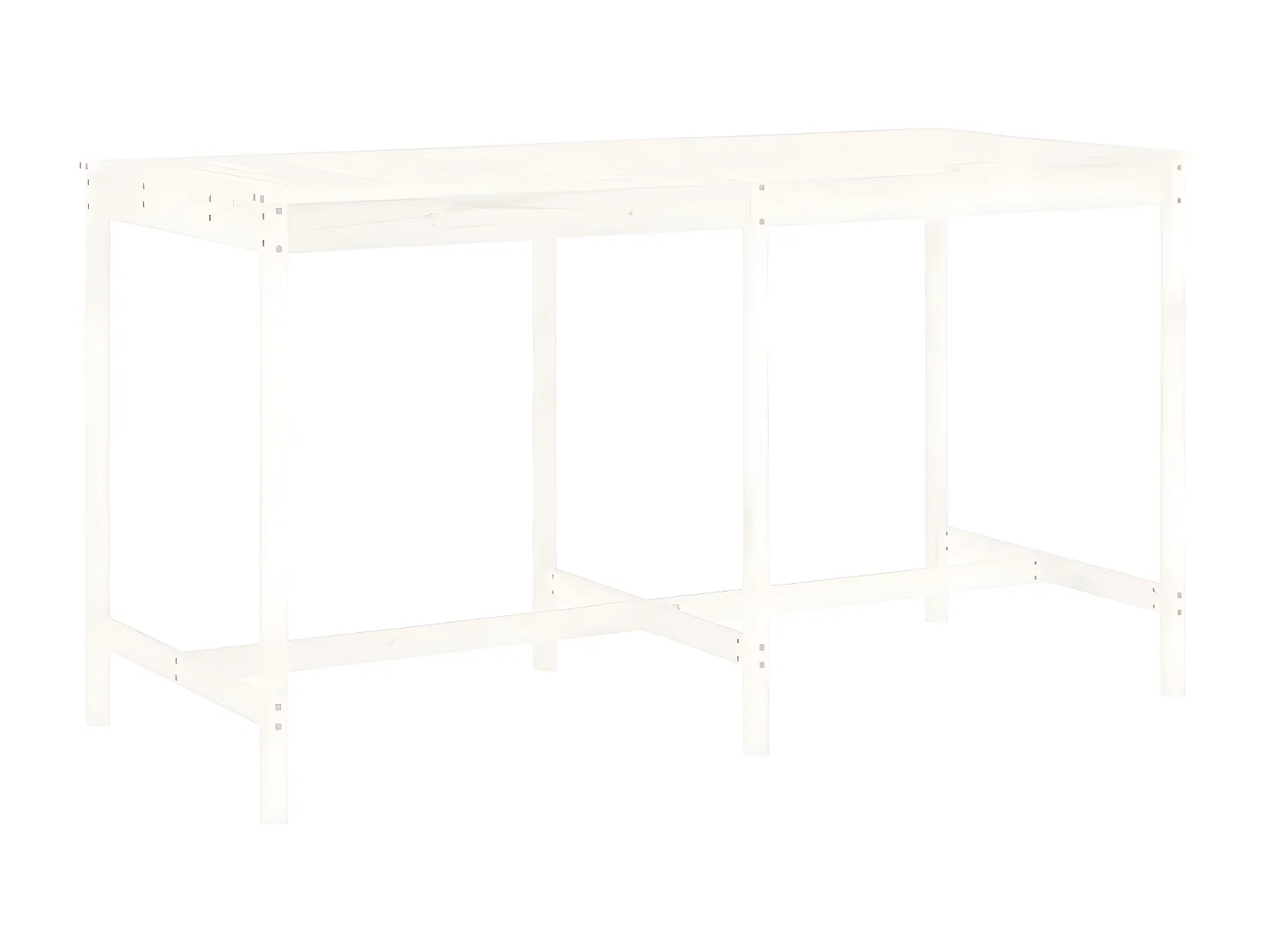 Ensemble de bar de jardin 9 pcs blanc bois de pin massif