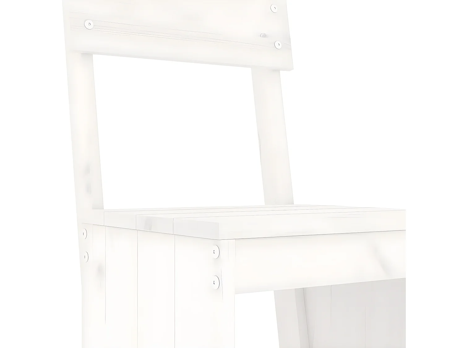 Ensemble de bar de jardin 5 pcs blanc bois massif de pin