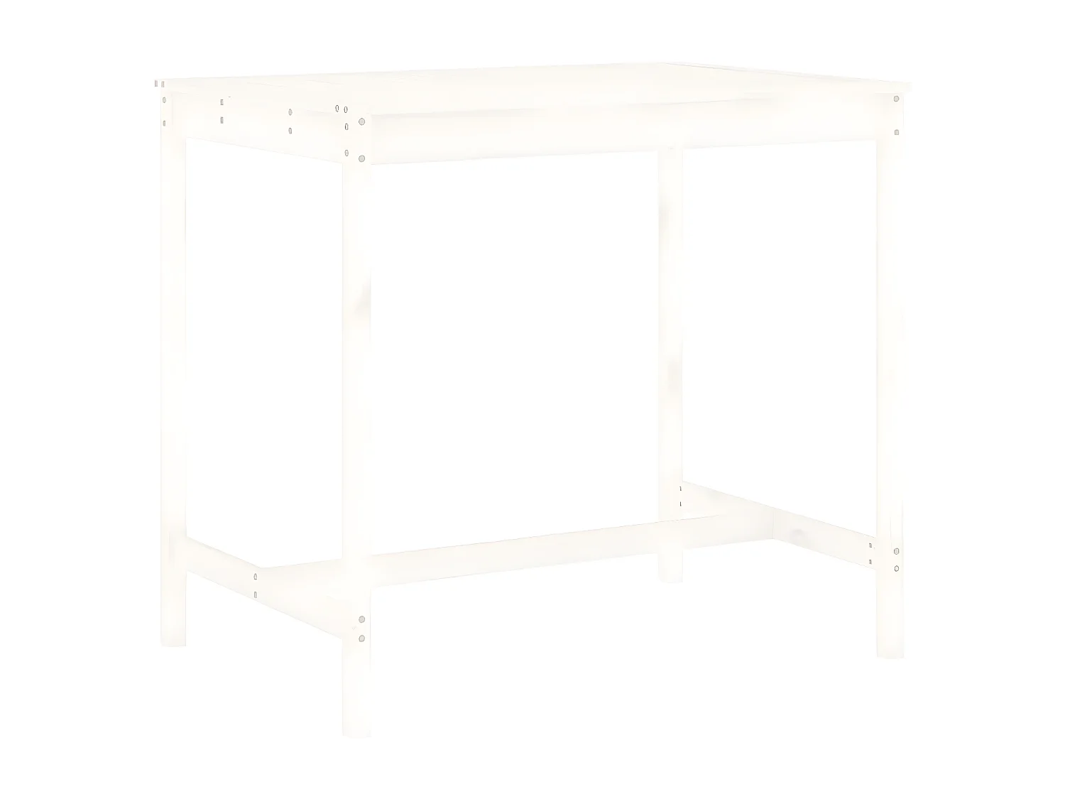 Ensemble de bar de jardin 5 pcs blanc bois massif de pin