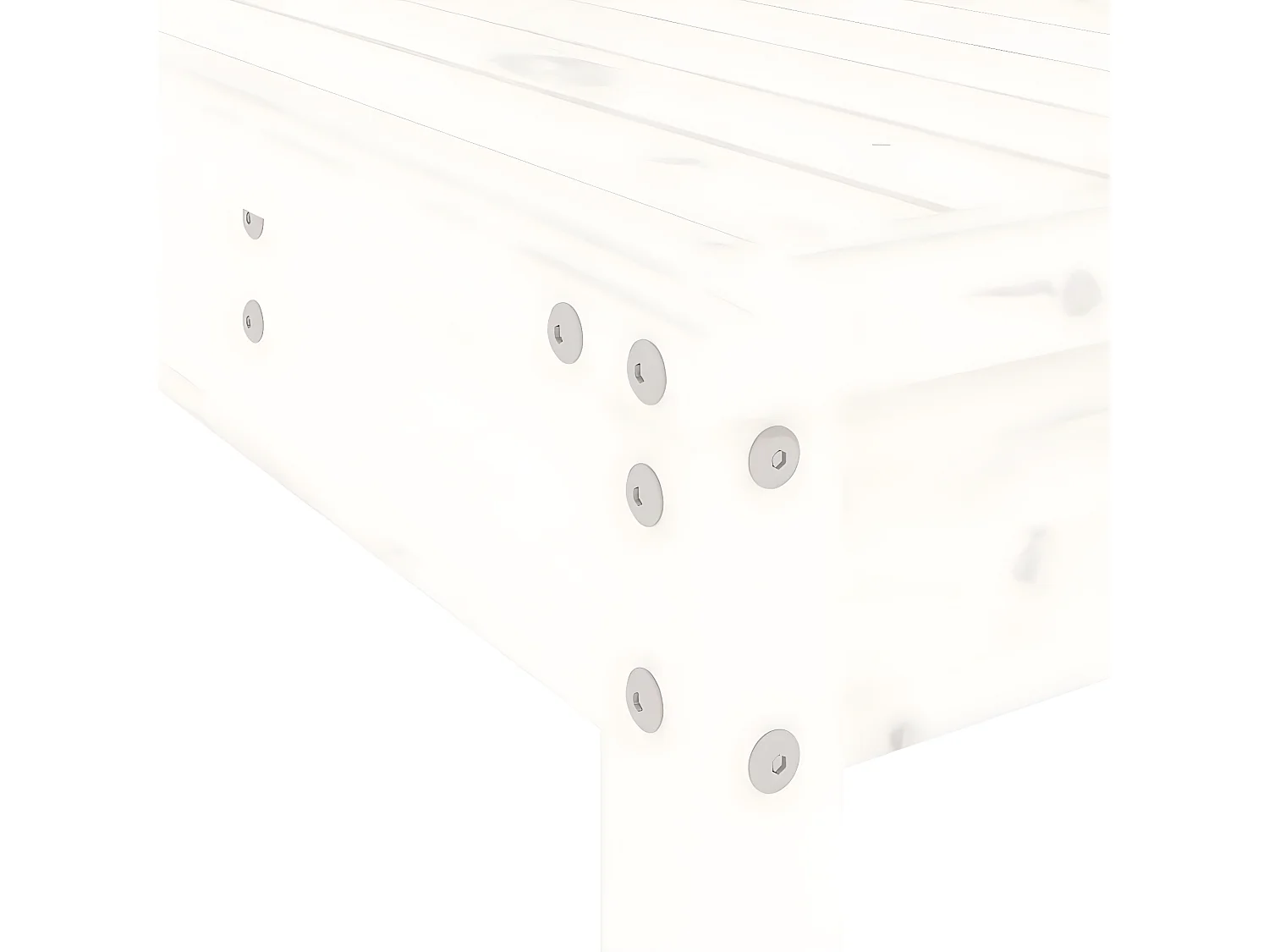 Ensemble de bar de jardin 5 pcs blanc bois massif de pin