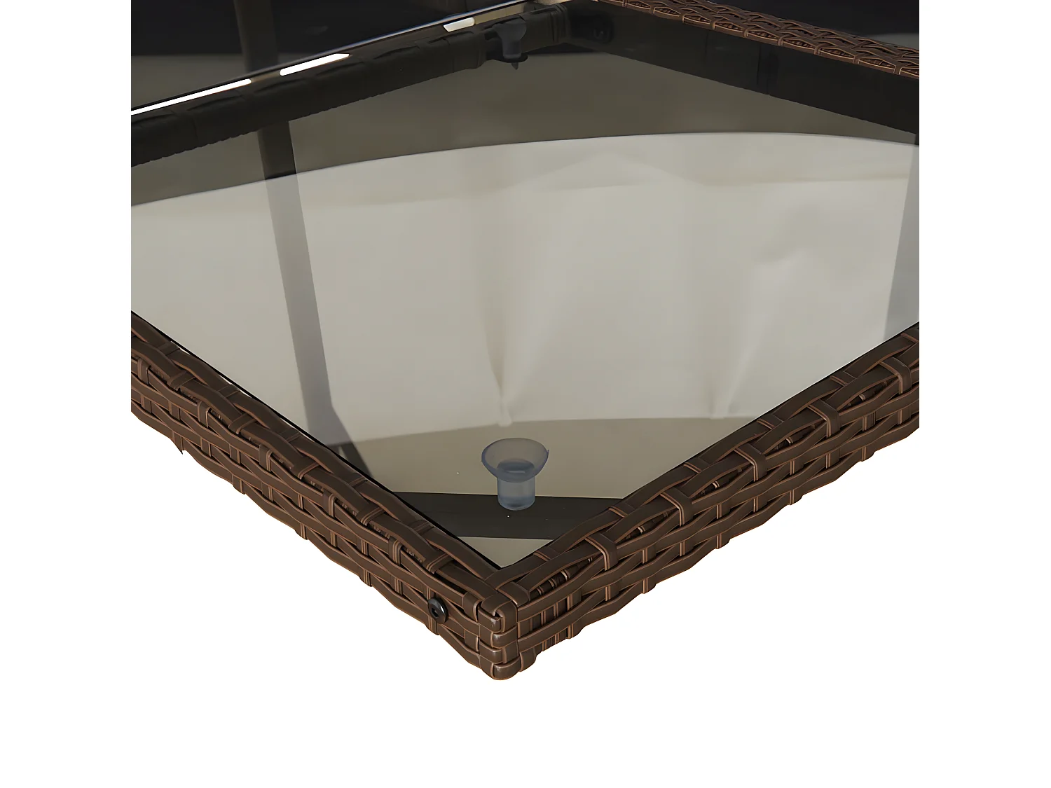 Ensemble à manger de jardin et coussins 17 pcs marron rotin