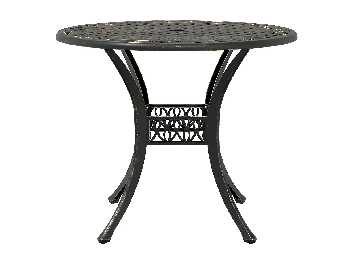 Ensemble manger de jardin 5 pcs bronze aluminium coulé