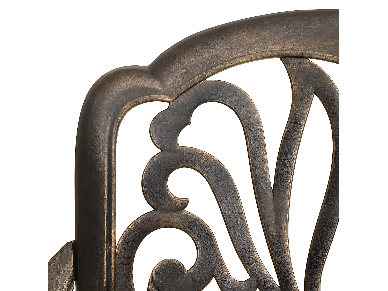 Ensemble manger de jardin 5 pcs bronze aluminium coulé