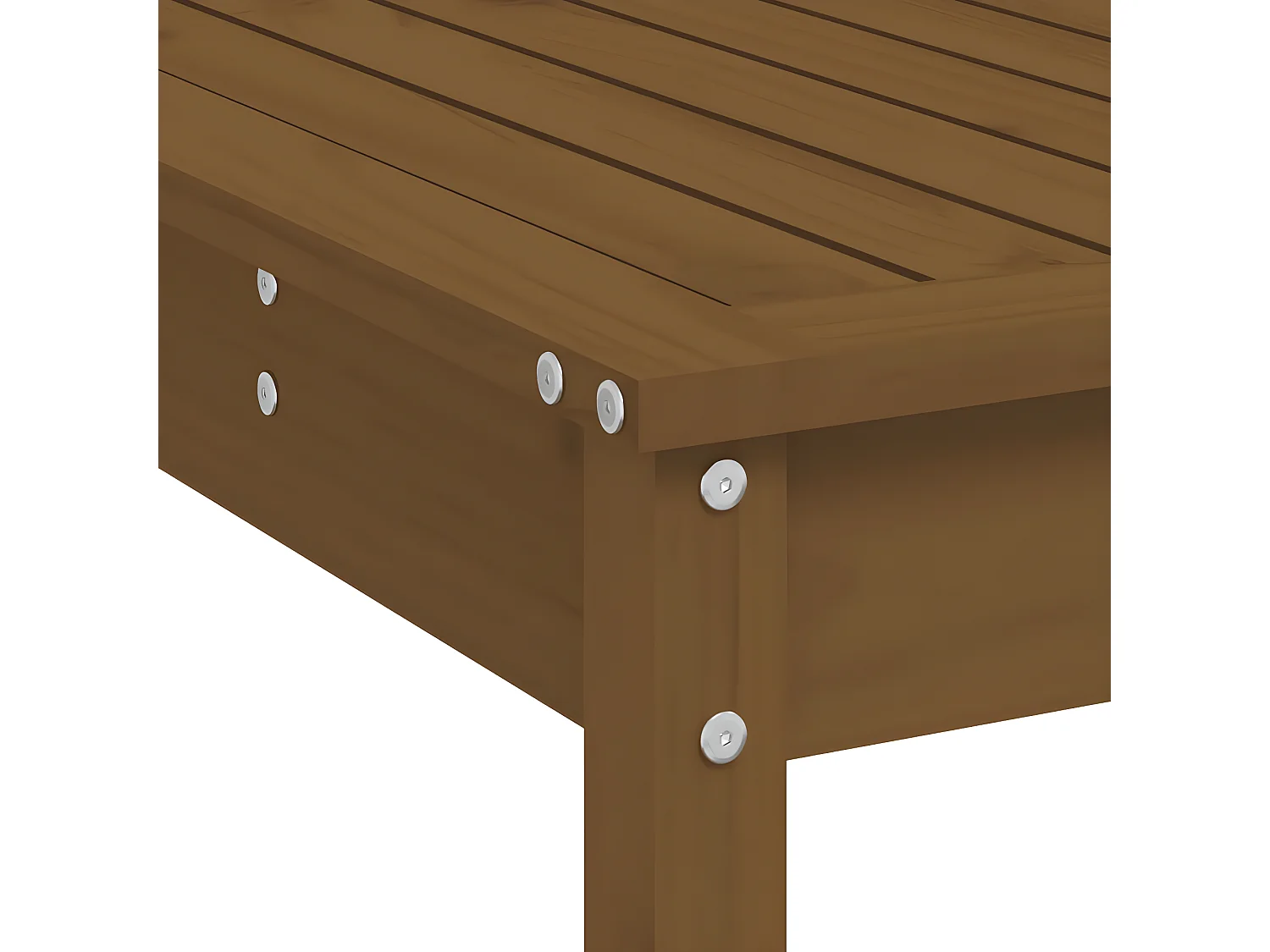 Ensemble de bar de jardin 9 pcs marron miel bois de pin massif