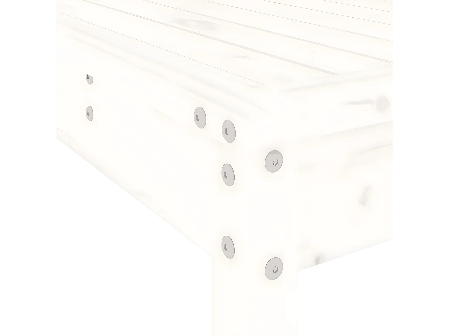 Ensemble de bar de jardin 7 pcs blanc bois de pin massif