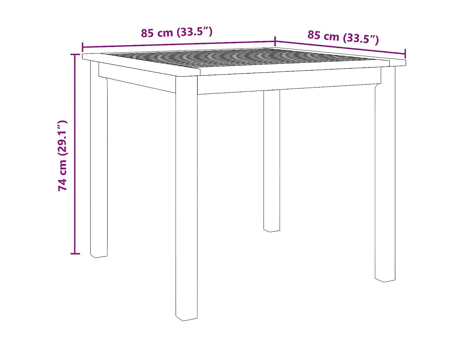 Ensemble à manger de jardin 5 pcs Bois d'acacia solide