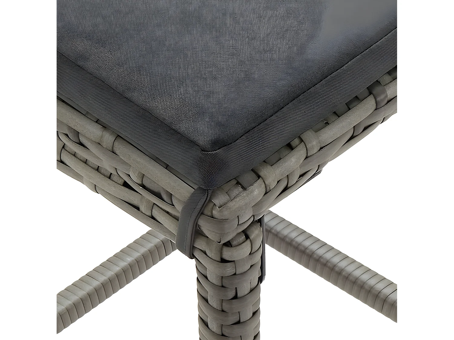 Ensemble de bar de jardin 5 pcs gris bois massif acacia rotin